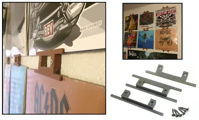 Low Profile Vinyl Album LP Record Display Holder Wall Mounts Brackets Slim • $3.95