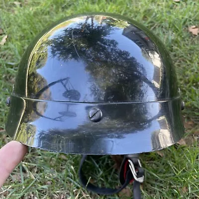 Vintage Shengchao Motorcycle Helmet Black DOT Half Skull • $34.99