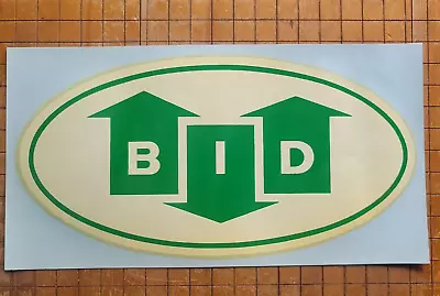 Large 9  Original VINTAGE Water Decal BID CLUTCH Hot Rod Drag Racing NHRA SCTA • $11.98