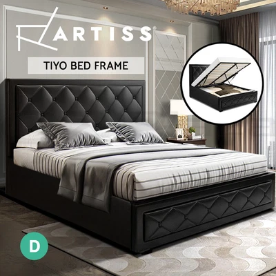 $305.96 • Buy Artiss Bed Frame Double Full Size Gas Lift Base With Storage  Leather