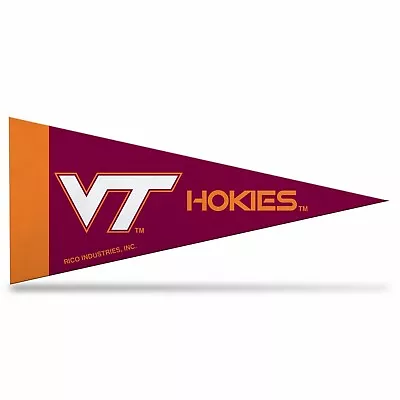 Virginia Tech Hokies NCAA Mini Pennant 9X4 Inch Felt Made In USA Flag Banner • $2.49