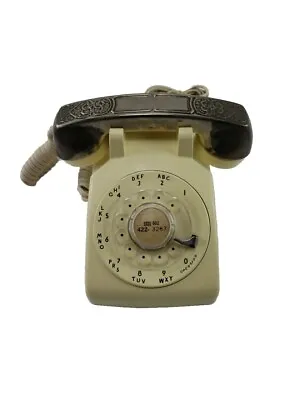 Vintage Western Electric Tan/Beige Rotary Dial Desk Phone Bell System Untested • $27.96