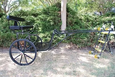 $1189 • Buy EZ Entry Horse Cart-Pony Size 55 /60  Straight Shafts W/24  Solid Rubber Tires