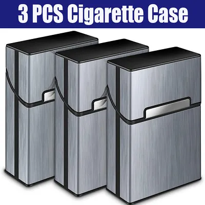£8.99 • Buy Aluminum Cigarette Case Big Size Metal Box Holder Cases Tobacco 20 Cigarettes UK