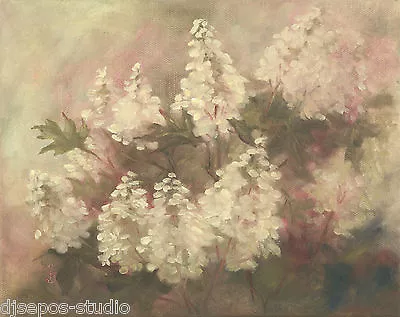  Abundance Oakleaf Hydrangeas  Debra Sepos Original Oil 8  X 10  Still Life • $239