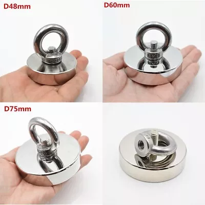Super Strong Magnet Fishing Search Round Neodymium Magnets NdFeB Pull Salvage • $32.59