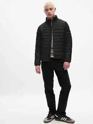 NWT GAP ColdControl Puffer Jacket Quilted Water Resistant Black Men XL • $49.99