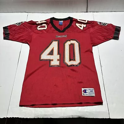 Vintage Mike Alstott Jersey Men’s Size 40 Tampa Bay Buccaneers Champion Red • $22