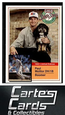 Paul Molitor 1993 Milk Bone Super Stars #1 Milwaukee Brewers Hall Of Fame • $2.95