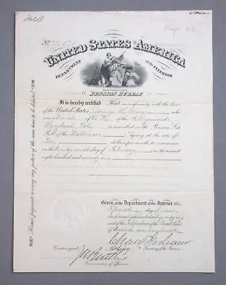 $149.99 • Buy James M. Biser Discharge & Pension Docs Signed By Lt.Col. John W. Wilson 1st Md.
