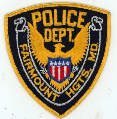 Maryland Md Fairmount Heights Police Nice Shoulder Patch Sheriff • $5.99