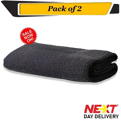 ENA Living Black Microfibre Cloth Efficient Dusters For Cleaning Uses Less Wat • £2.95