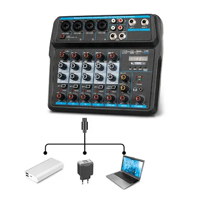$58.01 • Buy 6 Channels Audio Mixer DJ Console Mixing Device Stage Audio Mixer W/Sound Board