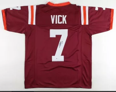 Michael Vick Signed Virginia Tech Jersey Beckett Certification Of Authenticity  • $150