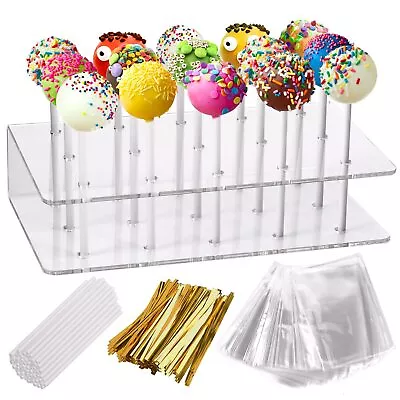 301 Pieces Cake Pops Making Tools Kit Including 15-Hole Acrylic Cake Pop Disp... • $25.46