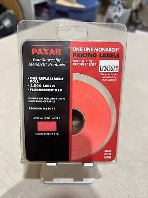 Paxar Monarch 1131 Price Marker Label 925075  Fluorescent Red 2500 • $14.99