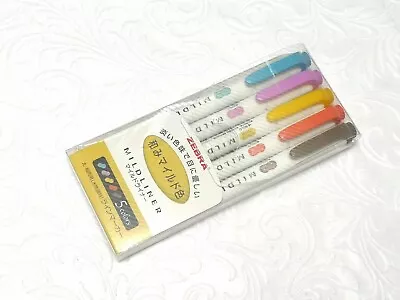 (5 Colors Pack Set) Zebra MILDLINER Double Side Highlighter WKT7-5C-RC • $17.82