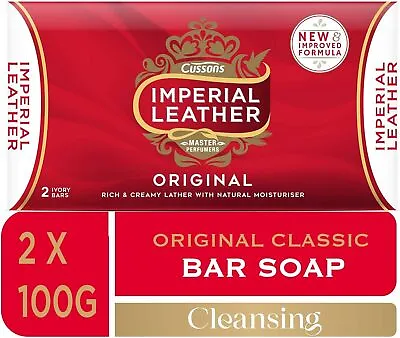 Imperial Leather Bar Soap Original Classic Cleansing Bar 2 Count (Pack Of 9) • £15.90