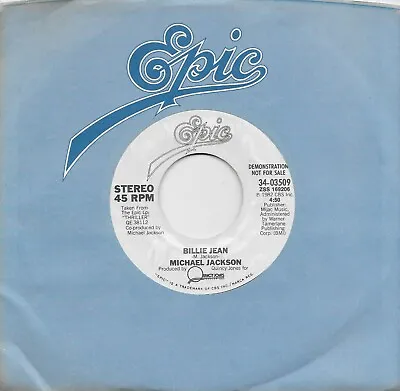 MICHAEL JACKSON  Billie Jean  Rare Promo 45 From THRILLER • $14.99