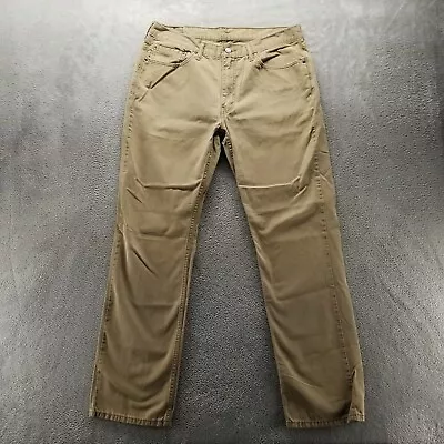 Levis Jeans Mens 36x32* Brown 514 Straight American Workwear Khaki Preppy Denim • $23.97