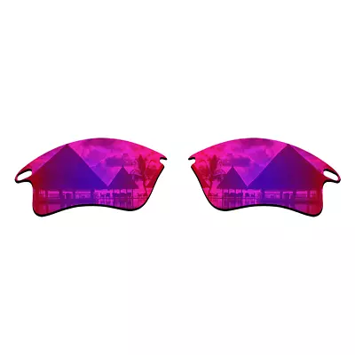 Polarized Purple Red Replacement Lenses For-Oakley Fast Jacket XL Sunglasses • $8.99