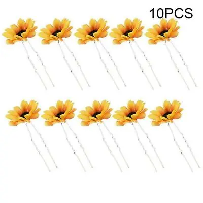 10PCS Daisy Sunflower Bridal Wedding Party Hair Pins Decor Hair Clips G7O9 • £3.82