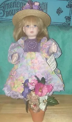 Shirley A. Peck American Beauty Doll Felt 16  LILAC & LAVENDER Show Exclusive   • $150