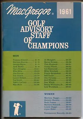 MacGregor Golf Advisory Staff Of Champions-golf Records-Byron Nelson-VF • $77.35