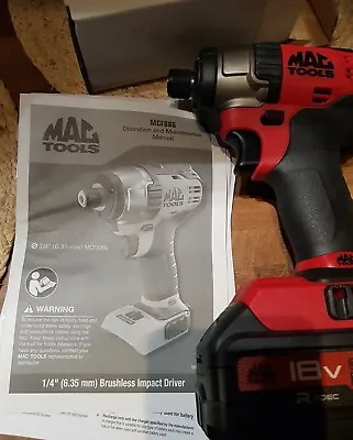 $223.26 • Buy Mac Tools MCF886 20V MAX 1/4  BL-Spec Brushless Impact Gun Driver Dewalt