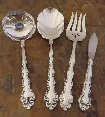 Oneida Modern Baroque 4 Serving Pieces Community Vtg Silverplate Flatware Lot H • $28.99