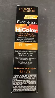 L'Oreal Excellence HiColor HiLights For Dark Hair 1.74 Oz # H4 Shimmering Gold • $8.49