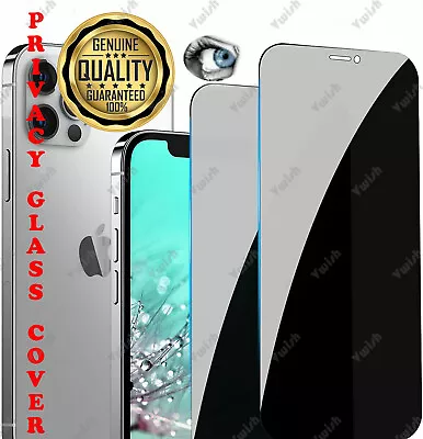 Privacy Tempered Glass Screen Protector For IPhone 15 14 13 12 11 X Pro Max Plus • £3.63