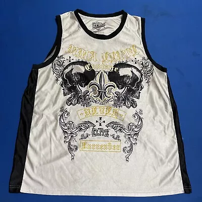 MMA Elite Mens Tank Top Courage Never Surrender Skulls Y2K Size XL Multicolor • $19.99