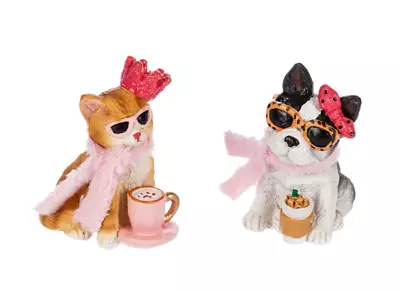 H3 Boston Terrier Dog Coffee Tea PAWSITIVELY CHIC Figurine Miniature Ganz • $6.99