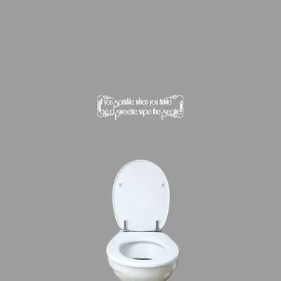 If You Sprinkle When You Tinkle Wall Decal - Bathroom Restroom Funny Quote • £14.82