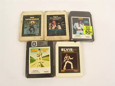 Vintage Elvis Presley 8 Track Tapes 1970s Lot Of 5 - Untested 1 Sealed Unopened • $14.95