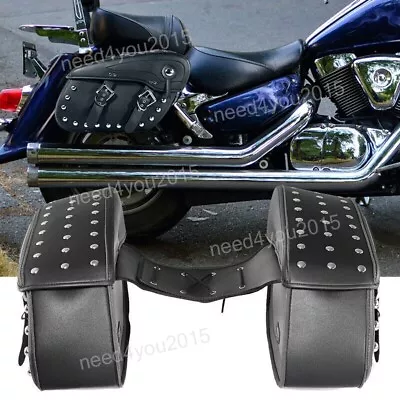 $125.55 • Buy Black Saddlebag Luggage For Yamaha V Star XVS 650 950 1100 1300 Custom Classic