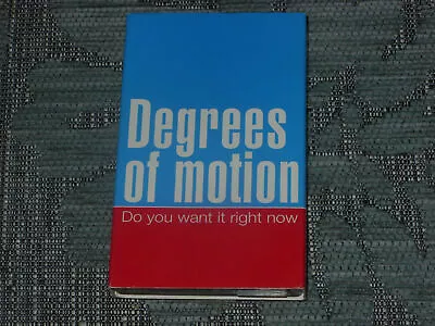 Degrees Of Motion:  Do You Want It Right Now   Cassingle   NEW EX SHOP STOCK • £4.49