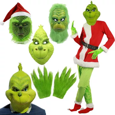 The Grinch Mask How The Grinch Stole Christmas Props Party Adult Costume Cosplay • $34.99