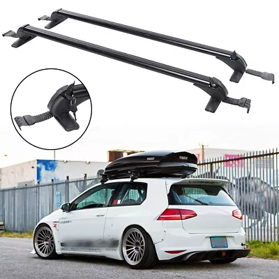 43.3  Top Roof Rack Cross Bar Luggage Carrier W/ Lock For VW Golf MK7 2011-2021 • $135.11