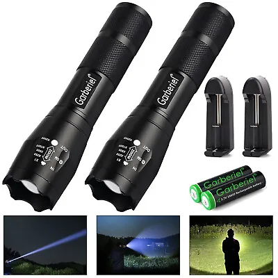 Tactical Military 90000LM 5-modes LED Flashlight Zoom Aluminum Torch Lamp Light • $9.49