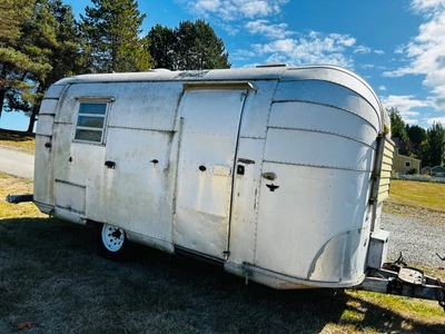 $12900 • Buy Vintage 1954 Travelux 16' RV Travel Trailer Camper Aluminum Canadian Airstream