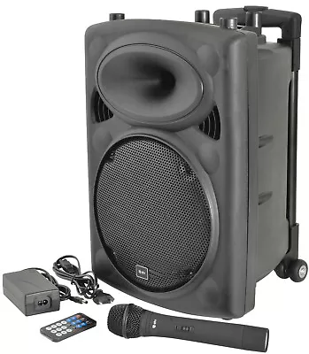 QTX QR10PABT 10inch Portable PA Speaker Bluetooth & Wireless Microphone • £208.66