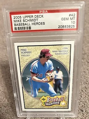 2005 Upper Deck Heroes #42 Mike Schmidt Auto PSA 10 HOF 500hr • $99.99