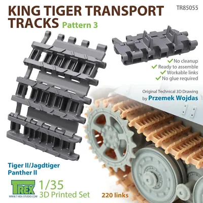 T-Rex Studio 1/35 King Tiger T-Ransport T-Racks Pattern 3 • $36.86