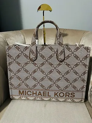 Michael Kors Women’s Gigi Large Grab Tote Bag Handbag Satchel Luggage Brown New • $249