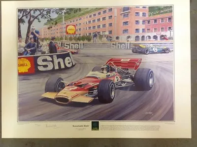 Jochen Rindt Lotus 49C Jack Brabham Monaco Grand Prix Limited Edition Print • £13.50