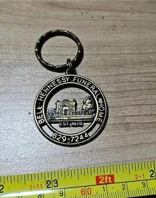 Vintage Bell Hennessy Funeral Home Williamstown NJ? Advertising Metal Keychain  • $14.99