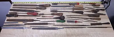 Vintage Lot Of 39 Files Metal Wood Working Knife Making Forging Tools Carpentry • $49.99