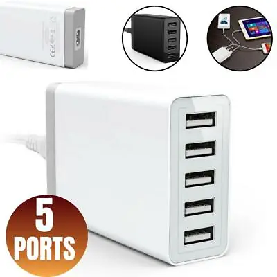 $27.65 • Buy 5Ports USB AU Plug Charging Station Hub AC Power Adapter 30W Travel Wall Charger